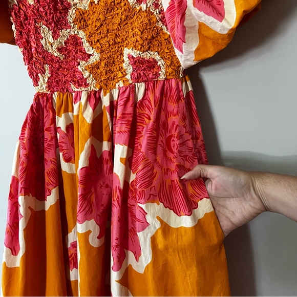 Free People Kalina Printed Midi Dress, Sz M - Picture 6 of 11